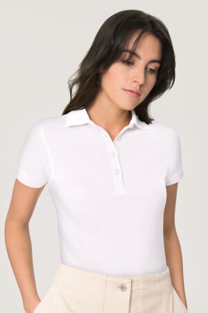 Poloshirt Inga, tailliert geschnitten, Farbe: weiß, Größe: XS