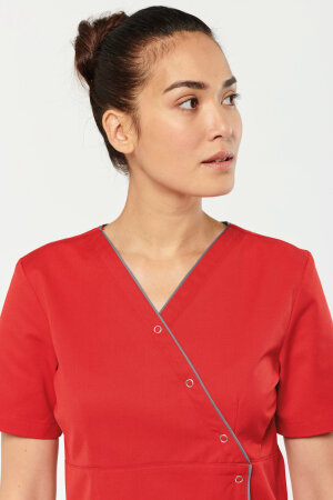 Damen-Knöpfkasack Nikita, Farbe: rot, Größe: XS