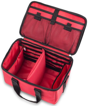 Multifunktions-Pflegetasche Payden, rot mit Druck Ihres Logos auf 1 Seite