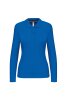 Damen Langarm-Poloshirt Troya, Farbe: hellblau, Größe: L