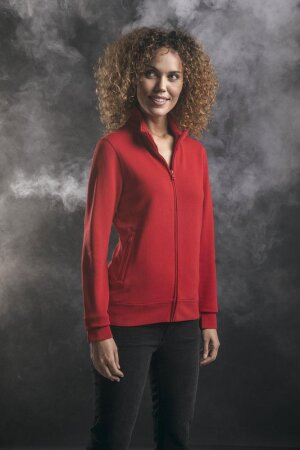 Sweatjacke Vandina, tailliert geschnitten, tailliert geschnitten, Farbe: rot, Größe: S