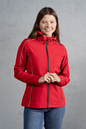 Leichte Softshelljacke Ulrike, tailliert geschnitten, Farbe: rot, Größe: S