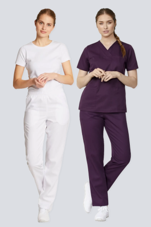 Unisex Schlupfhose Lunara Kurz, Beinlänge Kruz 70 cm, Farbe: weiß, Größe: XS