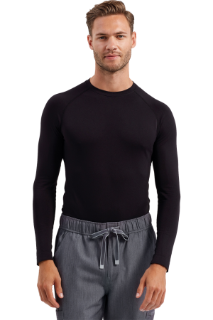 Herren Stretchshirt Langarm Move, Farbe: schwarz, Größe: S
