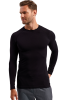 Herren Stretchshirt Langarm Move, Farbe: schwarz, Größe: S
