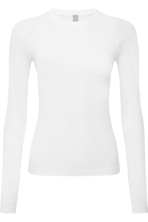 Damen Stretchshirt Langarm Move, Farbe: weiß, Größe: XS