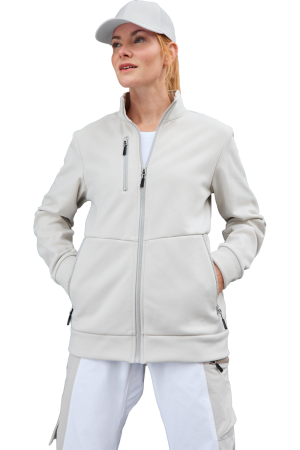 Unisex Stretchjacke mit Innenfleece Alegria, Farbe: cremeweiß, Größe: XS