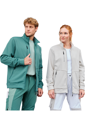 Unisex Stretchjacke mit Innenfleece Alegria, Farbe: cremeweiß, Größe: XS