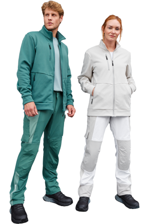 Unisex Stretchjacke mit Innenfleece Alegria, Farbe: cremeweiß, Größe: XS
