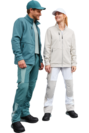 Unisex Stretchjacke mit Innenfleece Alegria, Farbe: cremeweiß, Größe: XS