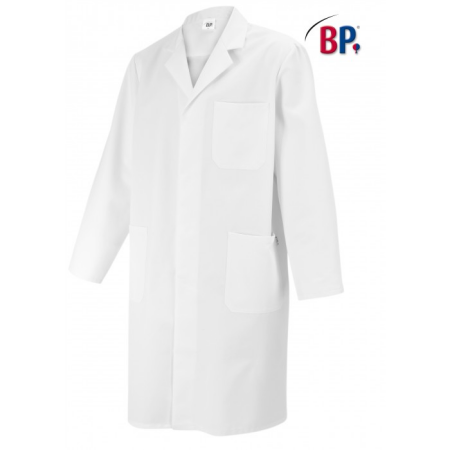 Arztkittel für Herren von BP® mit Langarm, Reverskragen und verdeckter Druckknopfleiste, einer Brusttasche und 2 Seitentaschen