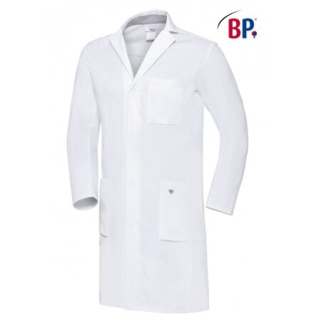 Schmal geschnittener Arztkittel für Herren von BP®, Farbe: weiß, Größe: 44n