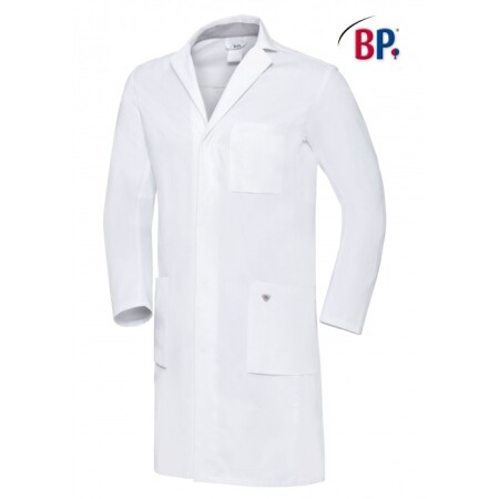 Schmal geschnittener Arztkittel für Herren von BP®, Farbe: weiß, Größe: 56l
