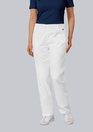 Fair produzierte Unisex Bundhose Jayden, weiß, Mischgewebe, Größe:  2XS, Beinlänge: Normal