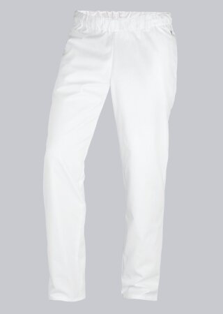 Fair produzierte Unisex Bundhose Jayden, weiß, Mischgewebe, Größe:  2XS, Beinlänge: Normal